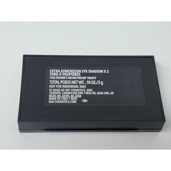 New MAC Extra Dimension Eye Shadow x 2 Duo This Rounds On Me/Feelin Toasty - Picture 2 of 3